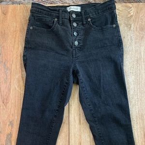 Madewell 9” high rise chopped hem button fly jean